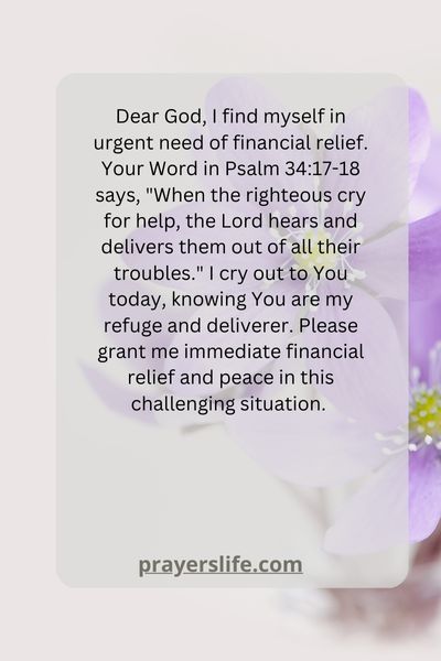 A Prayer For Immediate Financial Relief