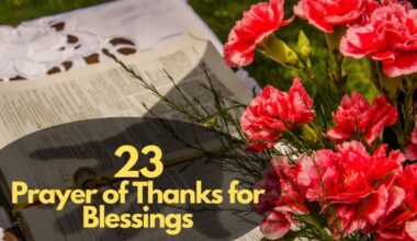 Prayer Of Thanks For Blessings