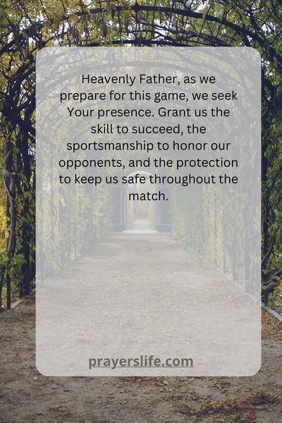 Praying For A Safe And Successful Game