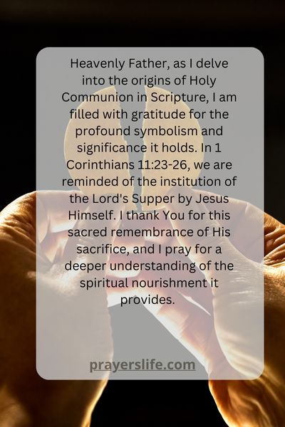 The Origins Of Holy Communion In Scripture