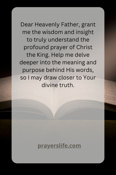Understanding The Prayer Of Christ The King