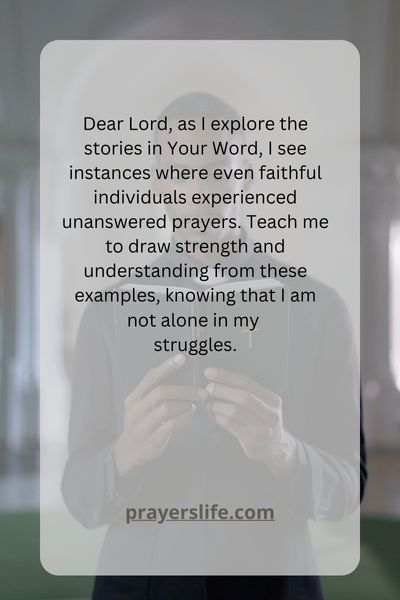Biblical Examples Of Unanswered Prayers