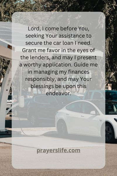 A Prayer To Secure Car Loan Approval