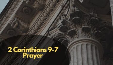 2 Corinthians 9-7 Prayer