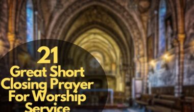 Short Closing Prayer For Worship Service