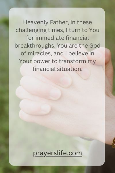 Immediate Financial Breakthrough Prayers