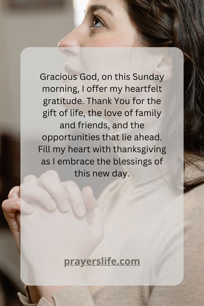 Sunday Morning Gratitude Prayer