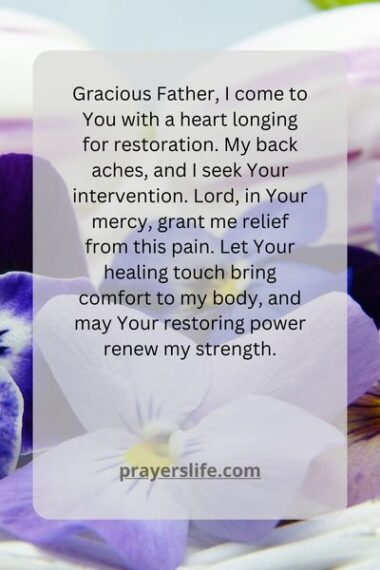 17 Effective Prayer For Healing Back Pain