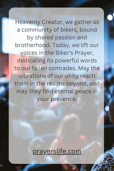 The Biker'S Prayer Dedicated To The Fallen