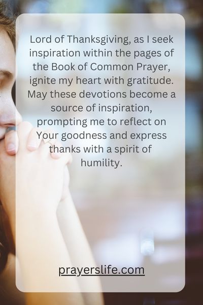 Engaging Thanksgiving Devotions From The Book Of Common Prayer