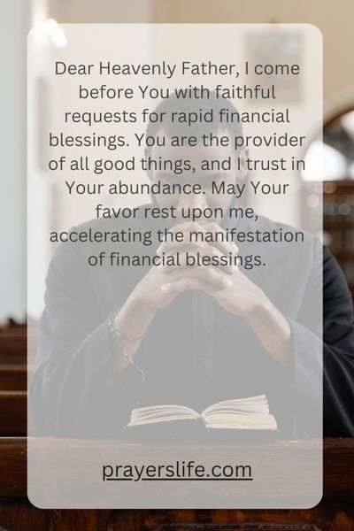 Prayers For Rapid Financial Blessings