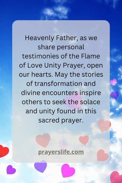 Impact Of The Flame Of Love Unity Prayer