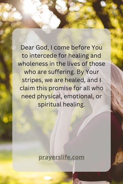 Intercession Prayer For Healing And Wholeness