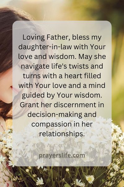 A Sincere Prayer For My Daughter-In-Law'S Journey