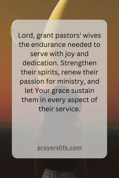 Endurance In Service: A Heartfelt Prayer For Pastors' Wives