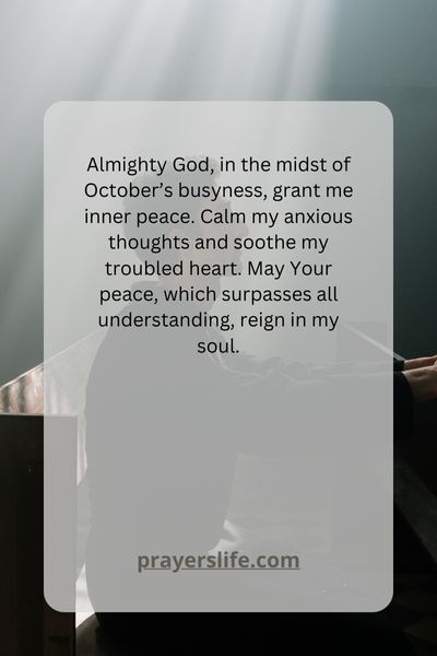 October'S Serenity: A Prayer For Inner Peace