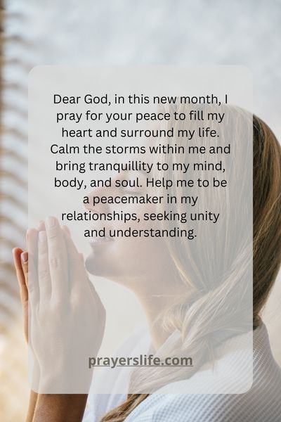 A Prayer For Peace And Harmony In The New Month