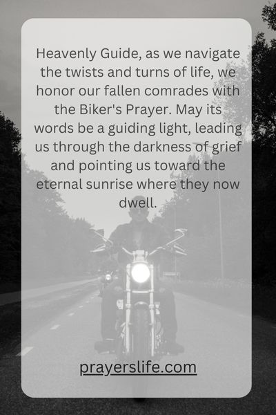The Biker'S Prayer In Honor Of The Fallen
