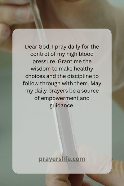 A Daily Prayer For Blood Pressure Control