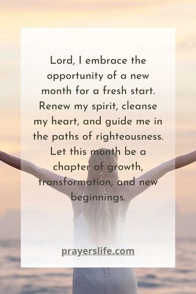 A Fresh Start New Month Prayers
