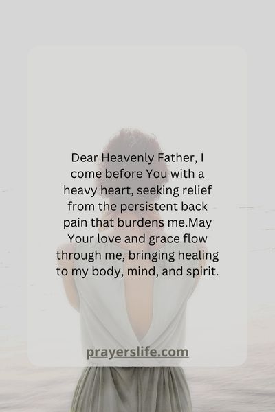 A Healing Prayer For Back Pain Relief