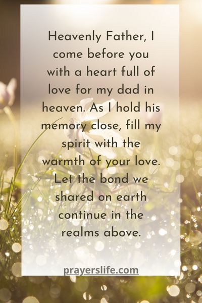 A Heartfelt Prayer For Dad Above