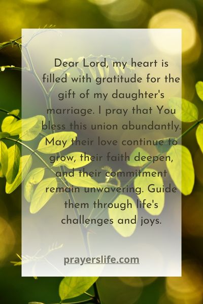 A Heartfelt Prayer For My Daughter'S Marriage