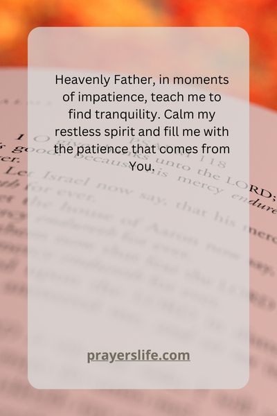 A Heartfelt Prayer For Patience