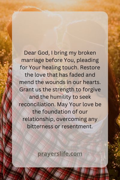 A Heartfelt Prayer For Restoring Love In Marriage
