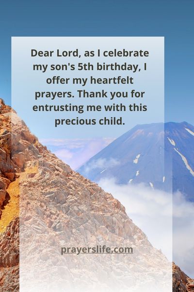 A Mother'S Loving Prayer For Her 5-Year-Old Son'S Birthday