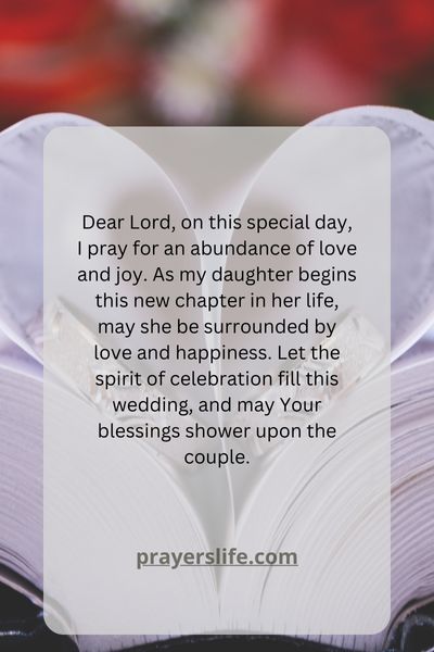 A Mother'S Prayer For Love And Joy On The Wedding Day