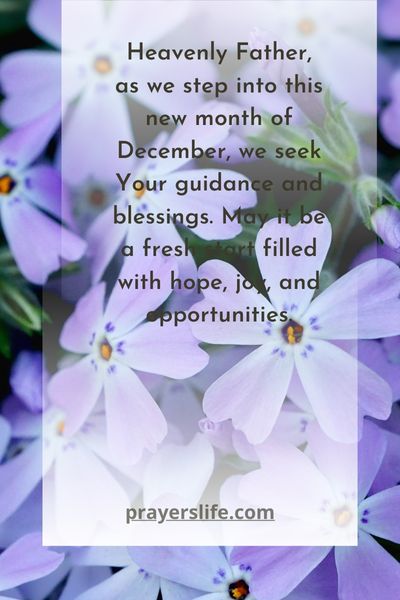 A New Month, A Fresh Start