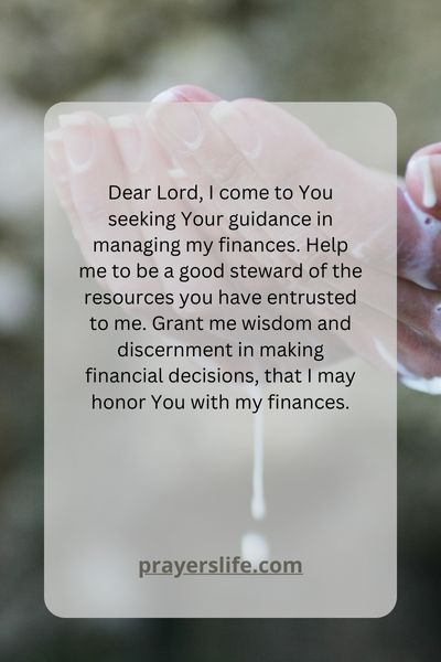 A Prayer For Asking For Guidance In Managing Personal Finances