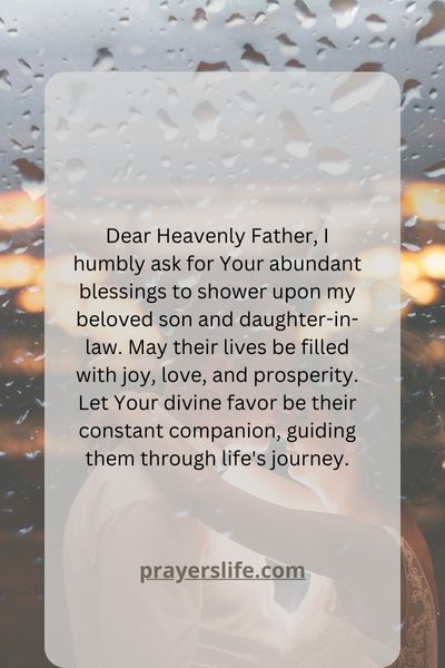A Prayer For Blessings For My Son And Daughter In Law