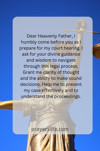 A Prayer For Divine Guidance And Wisdom In The Courtroom