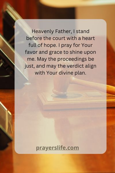 A Prayer For Favorable Court Outcomes