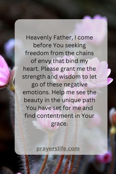 A Prayer For Freedom From Envy