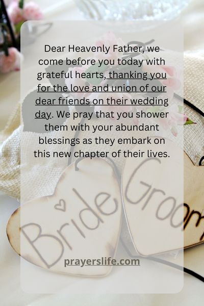 A Prayer For God'S Blessings On Their Wedding Day