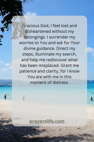 A Prayer For Guidance When Things Are Lost