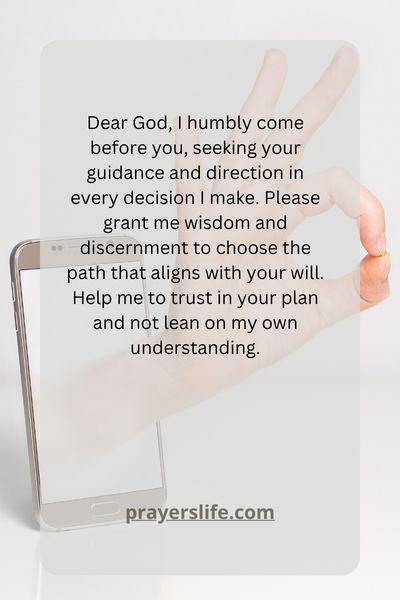 A Prayer For Guidance And Direction In Life'S Decisions