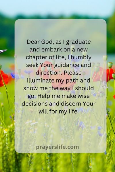 A Prayer For Guidance And Direction In The Next Chapter Of Life