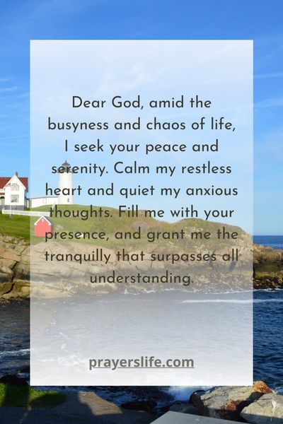 A Prayer For Inner Peace And Serenity
