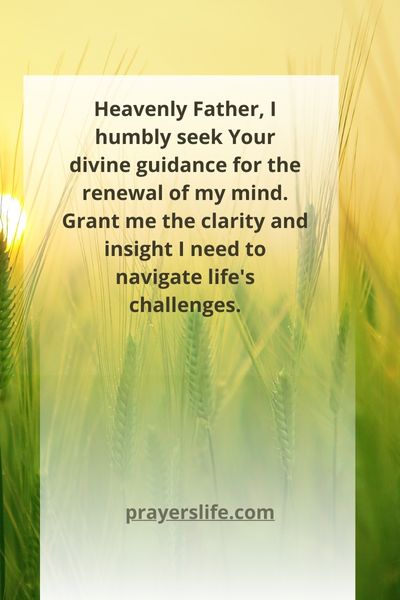 A Prayer For Invoking Divine Guidance For Mental Renewal