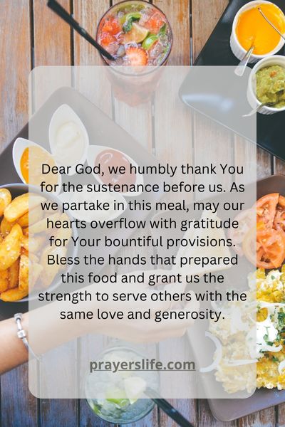 A Prayer For Nourishment
