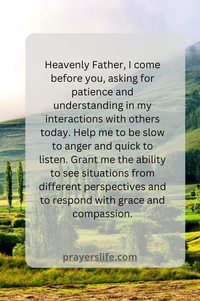 A Prayer For Patience And Understanding