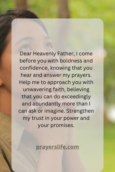 A Prayer For Praying With Boldness And Confidence