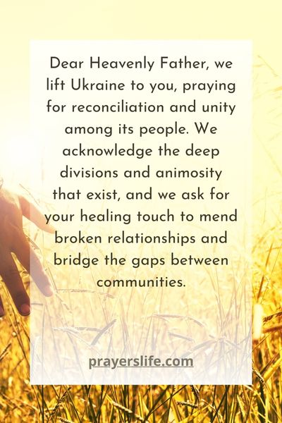 A Prayer For Reconciliation And Unity In Ukraine