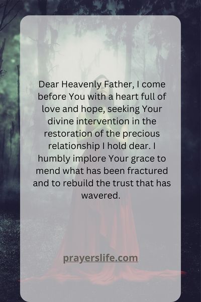 A Prayer For Restoration