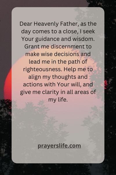 A Prayer For Seeking God'S Guidance And Wisdom In The Evening