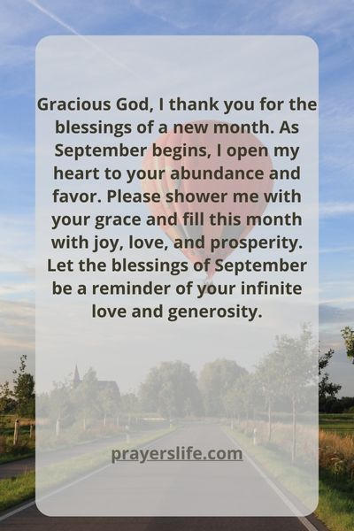 A Prayer For September'S Blessings